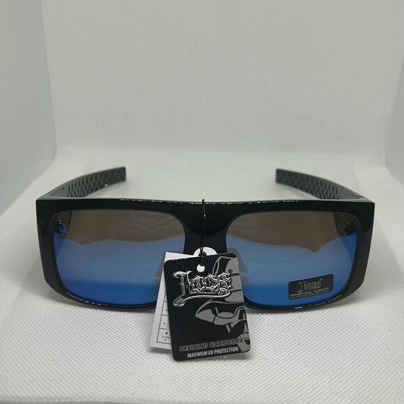 Locs Mens Graffiti Mirrored Hardcore Sunglasses - Picture 3 of 3